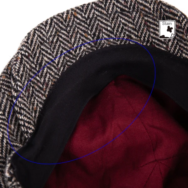 CA4LA Herringbone Tweed Flat Cap K-165723_008