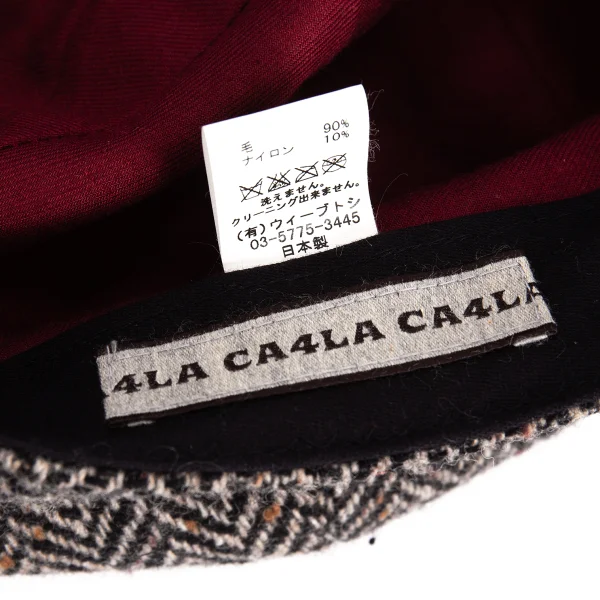 CA4LA Herringbone Tweed Flat Cap K-165723_010