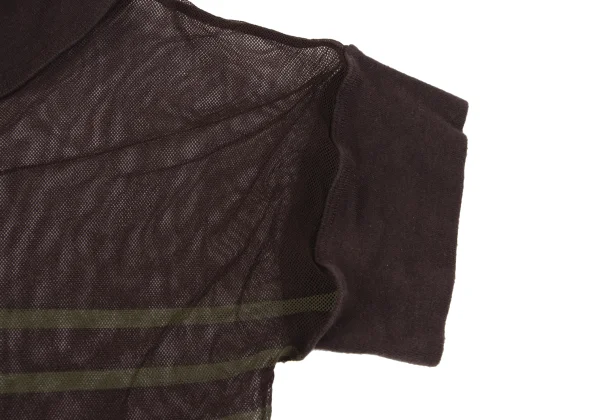 Jean Paul GAULTIER CLASSIQUE Switching Mesh Stripe T-shirt K-165725_005