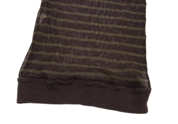 Jean Paul GAULTIER CLASSIQUE Switching Mesh Stripe T-shirt K-165725_007