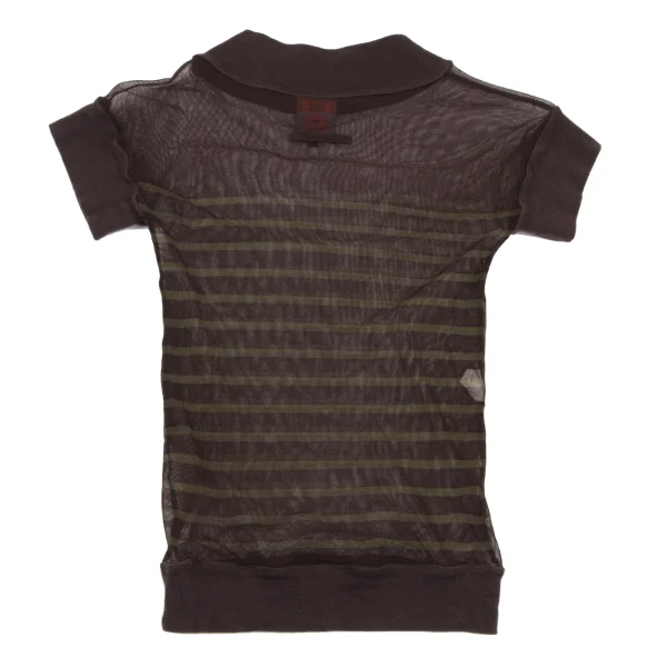 Jean Paul GAULTIER CLASSIQUE Switching Mesh Stripe T-shirt K-165725_010