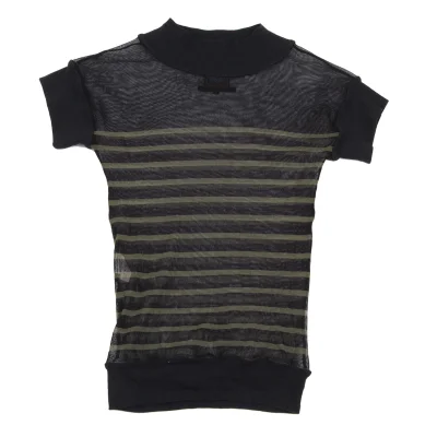 Jean Paul GAULTIER CLASSIQUE Switching Mesh Stripe T-shirt