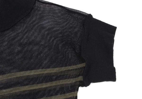 Jean Paul GAULTIER CLASSIQUE Switching Mesh Stripe T-shirt K-165726_005