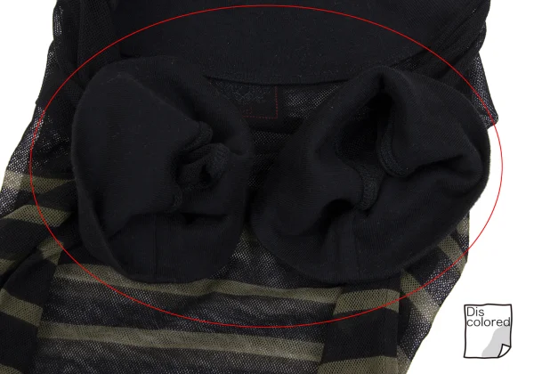 Jean Paul GAULTIER CLASSIQUE Switching Mesh Stripe T-shirt K-165726_006