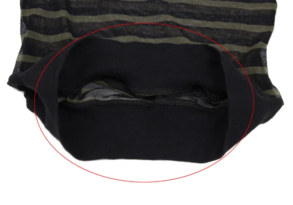 Jean Paul GAULTIER CLASSIQUE Switching Mesh Stripe T-shirt K-165726_008