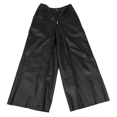 Jean Paul GAULTIER FEMME Sheepskin Leather Zipper Pants