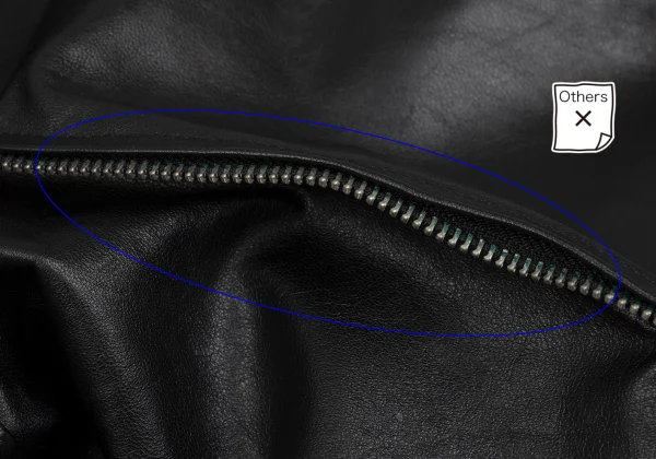 ジャンポールゴルチエ ファムJean Paul GAULTIER FEMME ラムレザーダブルジップデザインパンツ 黒40 K-165737_008