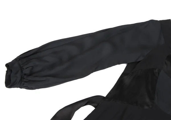 PRADA Satin Patchwork Design Dress K-165741_005