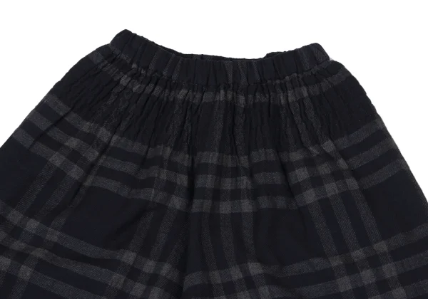 COMME des GARCONS Wool Rayon Check Wide Pants K-165757_002