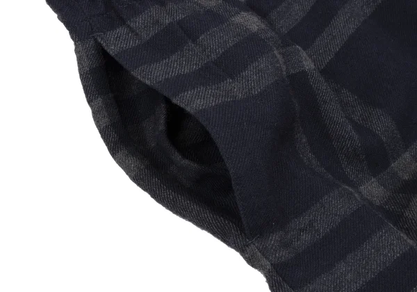 COMME des GARCONS Wool Rayon Check Wide Pants K-165757_003