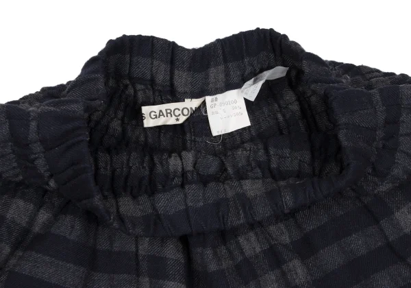 COMME des GARCONS Wool Rayon Check Wide Pants K-165757_004