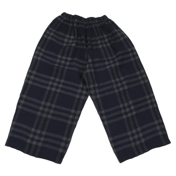 COMME des GARCONS Wool Rayon Check Wide Pants K-165757_007