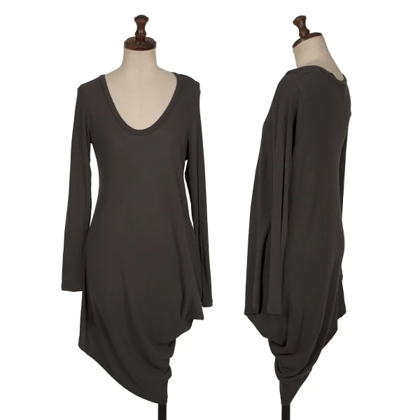 JNBY Cotton Asymmetry T Shirt Charcoal 38 K-165759_001