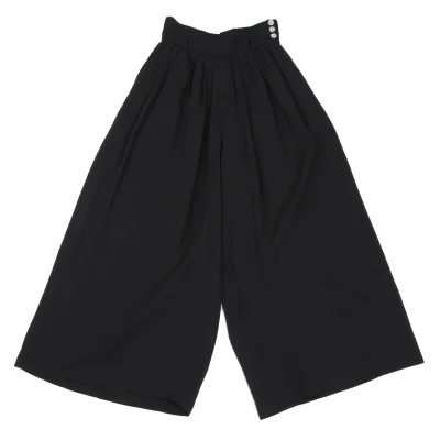 KANSAI JAPAN Waist Pleats Poly Wide Pants