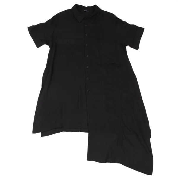 LIMI feu Lyocell Asymmetry Short Sleeve Long Shirt K-165764_002