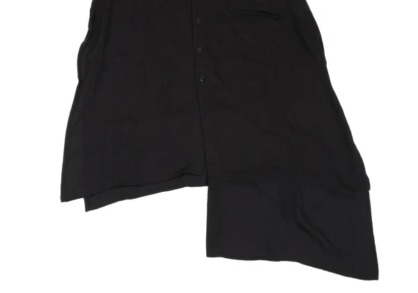 LIMI feu Lyocell Asymmetry Short Sleeve Long Shirt K-165764_011