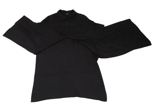 LIMI feu Lyocell Asymmetry Short Sleeve Long Shirt K-165764_012