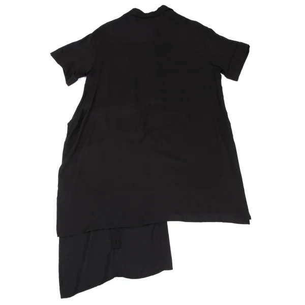 LIMI feu Lyocell Asymmetry Short Sleeve Long Shirt K-165764_013