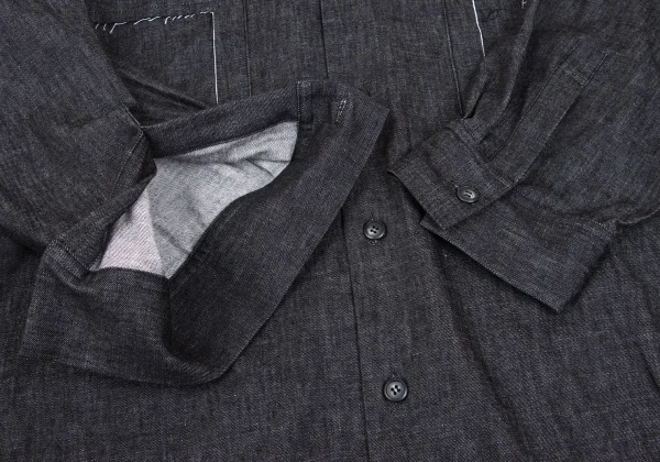 LIMI feu Cutting Design Oversized Denim Shirt K-165767_009