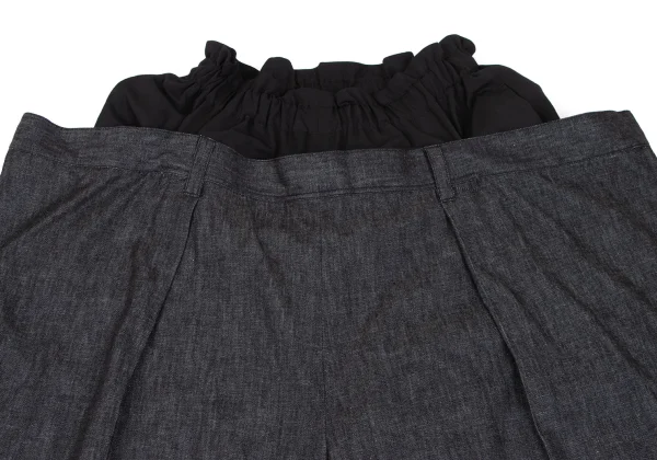 LIMI feu Double Waist Denim Cropped Pants K-165768_002