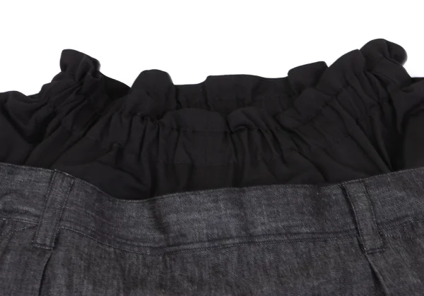 LIMI feu Double Waist Denim Cropped Pants K-165768_003