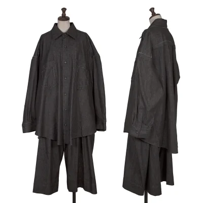 LIMI feu Cutting Design Denim Shirt & Pants