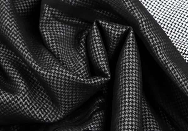 Y's Floral Flock Printed Houndstooth Long Blouson K-165770_015