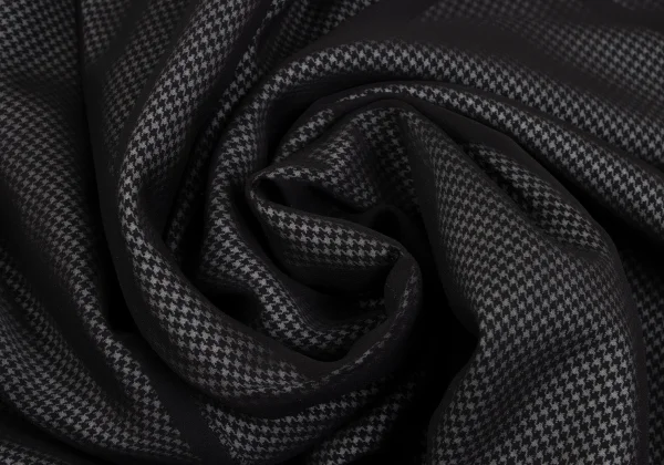 Y's Floral Flock Printed Houndstooth Asymmetry Pants K-165771_008