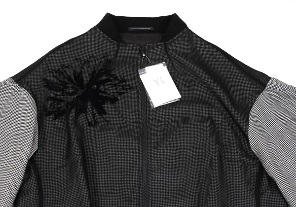 Y's Floral Flock Printed Houndstooth Blouson & Pants K-165772_004