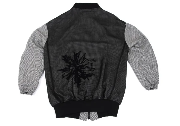 Y's Floral Flock Printed Houndstooth Blouson & Pants K-165772_011