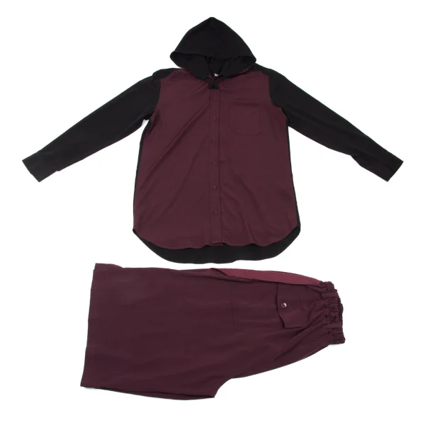 Ground Y Acetate Poly Bicolor Hooded Shirt K-165774_013