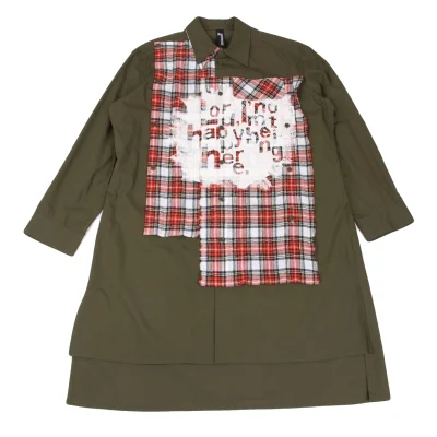 Ground Y Checker Pigment Printed Detachable Long Shirt