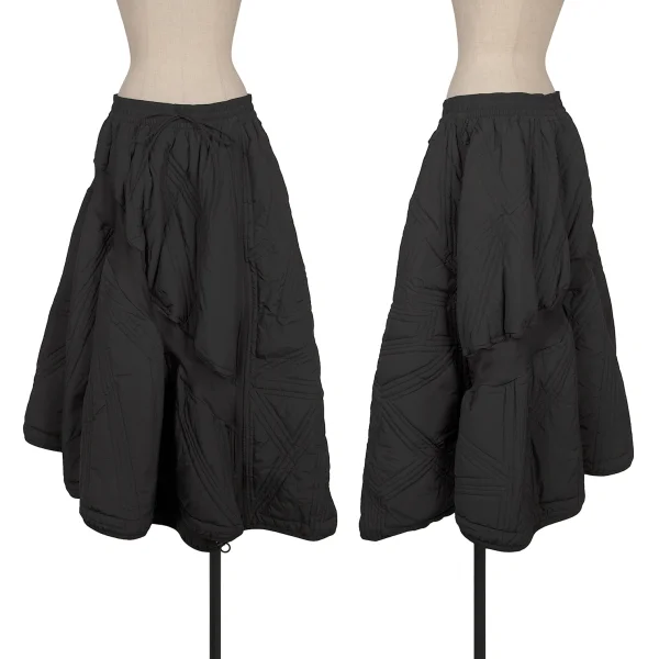 Y-3 Nylon Padded Bias Rib Switching Skirt Black M K-165791_001