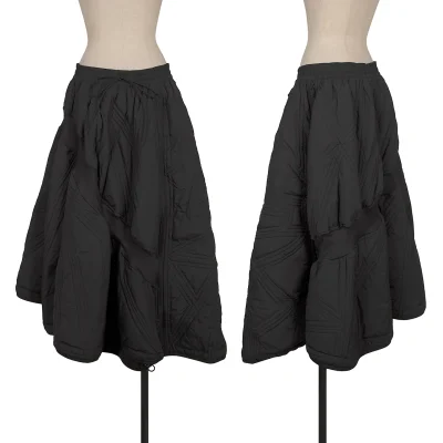 Y-3 Nylon Padded Bias Rib Switching Skirt