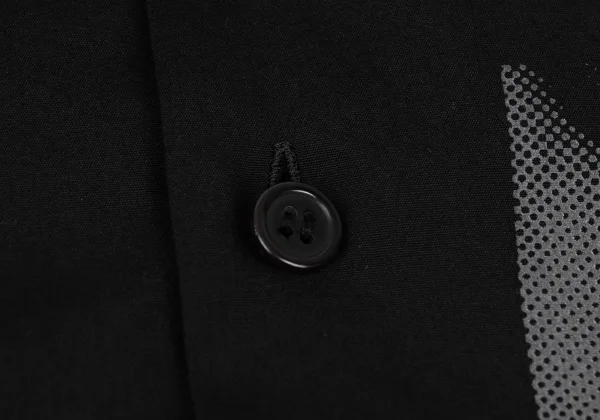 BLACK Scandal Yohji Yamamoto Hand Printed Broadcloth Long Shirt K-165792_004