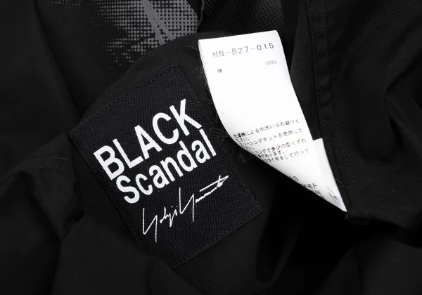 BLACK Scandal Yohji Yamamoto Hand Printed Broadcloth Long Shirt K-165792_016