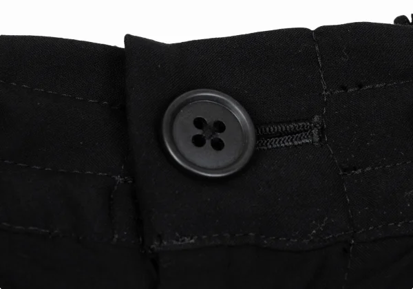 BLACK Scandal Yohji Yamamoto Monochrome Skull And Rose Print Wrap Pants K-165793_006