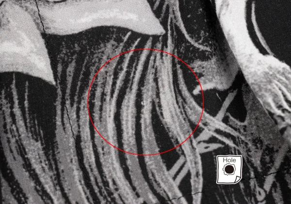 BLACK Scandal Yohji Yamamoto Monochrome Skull And Rose Print Wrap Pants K-165793_014