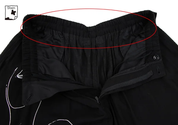 BLACK Scandal Yohji Yamamoto Nude Printed Skirt Pants K-165795_005