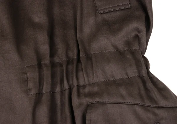 Yohji Yamamoto POUR HOMME Cotton Lyocell Dropped Crotch Jumpsuit K-165799_009