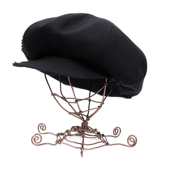 Ground Y×ISHICA Switching Cotton Big Newsboy Cap Black  K-165803_001