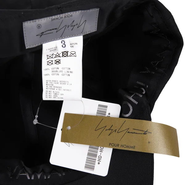 Yohji Yamamoto POUR HOMME Cotton Newsboy Cap K-165805_007
