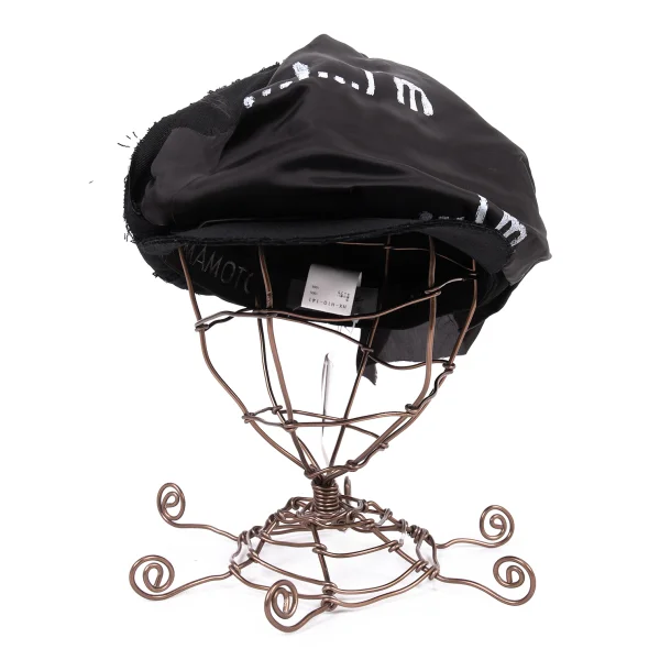 Yohji Yamamoto POUR HOMME Cuora Pasted Wool Newsboy Cap K-165806_002