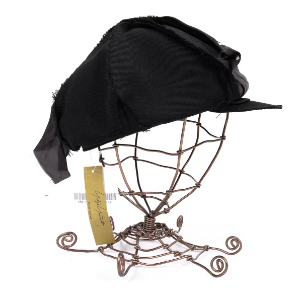Yohji Yamamoto POUR HOMME Cuora Pasted Wool Newsboy Cap K-165806_005