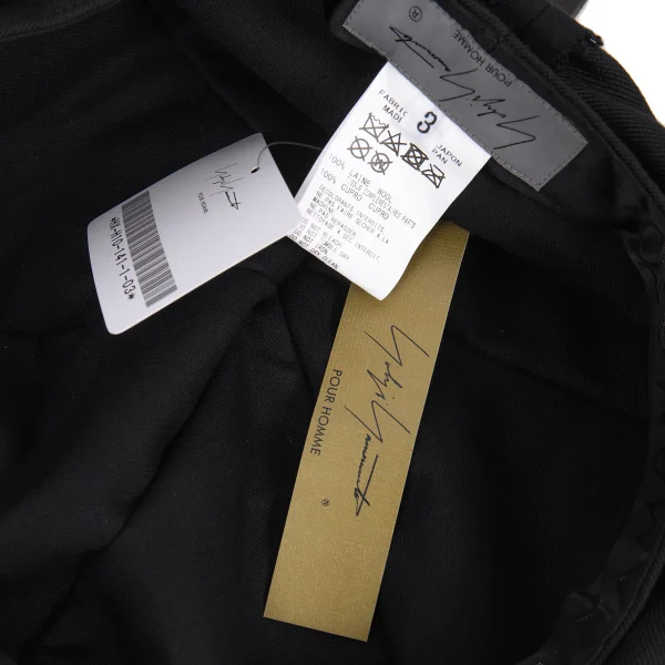 Yohji Yamamoto POUR HOMME Cuora Pasted Wool Newsboy Cap K-165806_009