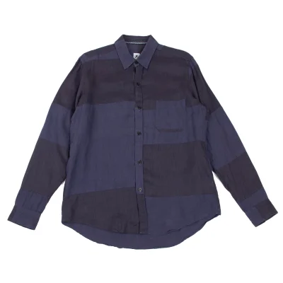 s'yte Linen Panel Switching Long Sleeve Shirt