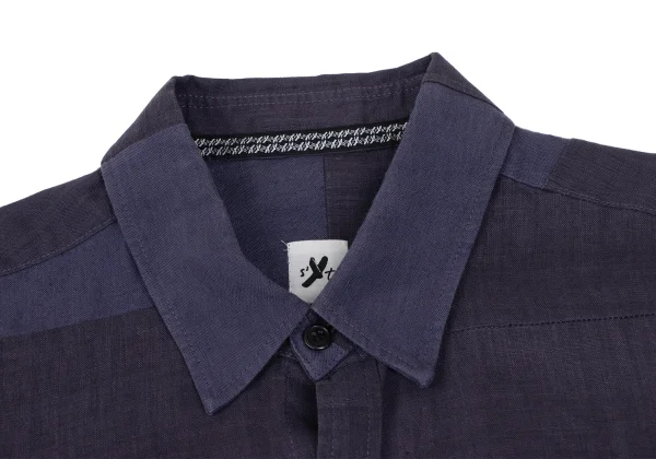 s'yte Linen Panel Switching Long Sleeve Shirt K-165809_003