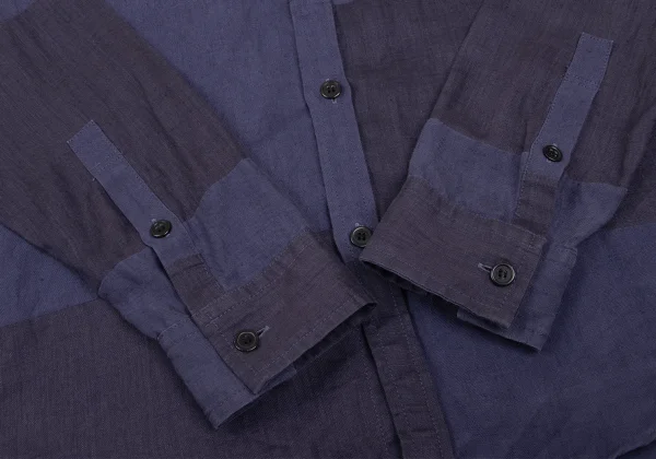 s'yte Linen Panel Switching Long Sleeve Shirt K-165809_008