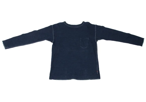 R by 45rpm Indigo Dyed Cotton Front Pocket Sweatshirt K-165811_002
