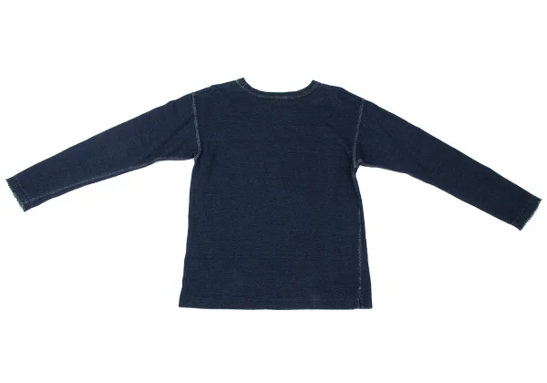 R by 45rpm Indigo Dyed Cotton Front Pocket Sweatshirt K-165811_011